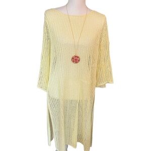 Women’s Yellow Crochet Tunic